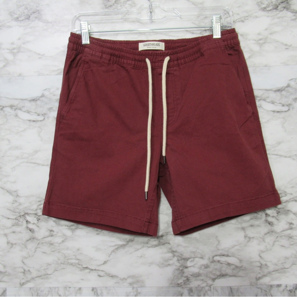Goodthreads Stretch Canvas Burgundy Shorts Size Small